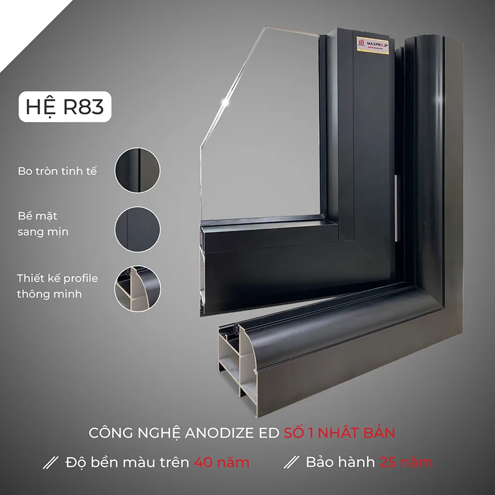 Cửa Nhôm Maxpro JP Hệ 83